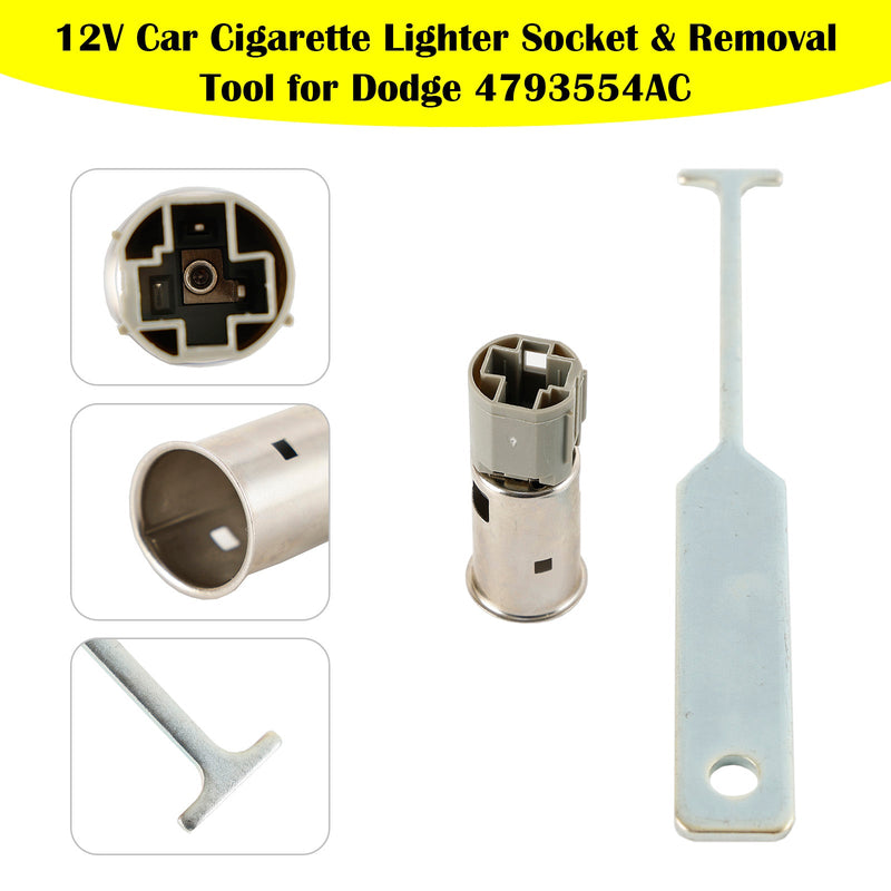 مقبس ولاعة السجائر في السيارة 12 فولت وأداة إزالة لسيارة دودج 4793554AC