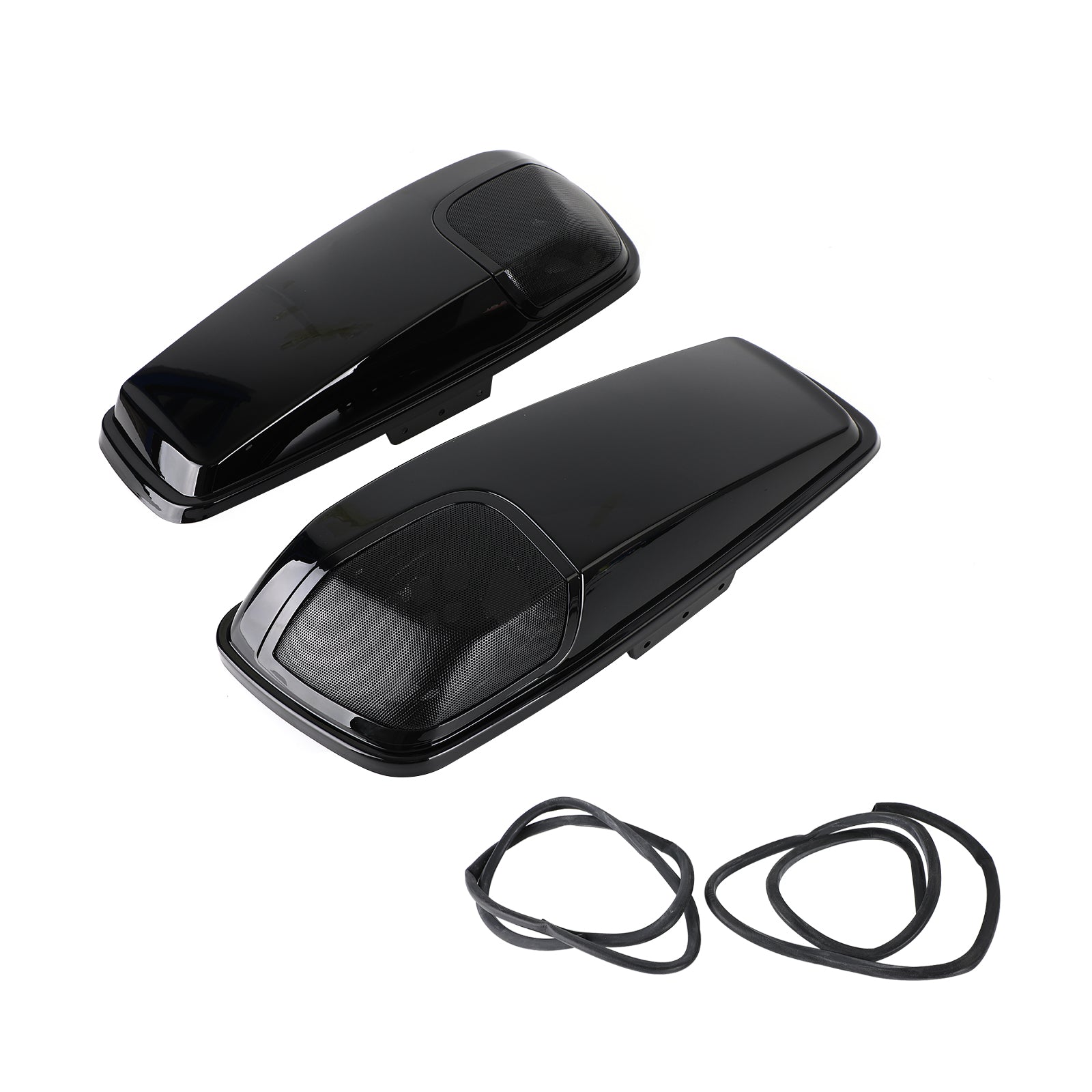 5 x 7 tapas de bocinas Vivid Black para Touring Saddlebag 2014-2020 Street Glide CVO Generic