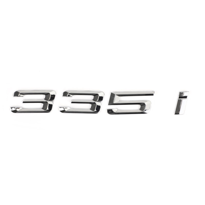 شارة لوحة اسم صندوق السيارة الخلفي شعار أرقام الحروف ملصق 335 i Fit 335i Chrome Generic