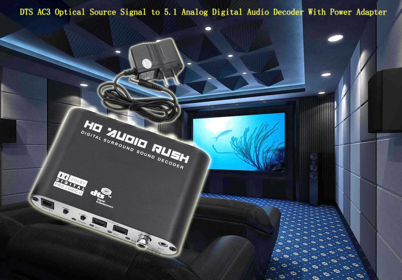 محول مصدر DTS AC3 إلى 5.1 جهاز فك ترميز الصوت الاستريو الرقمي التناظري بقابس أمريكي