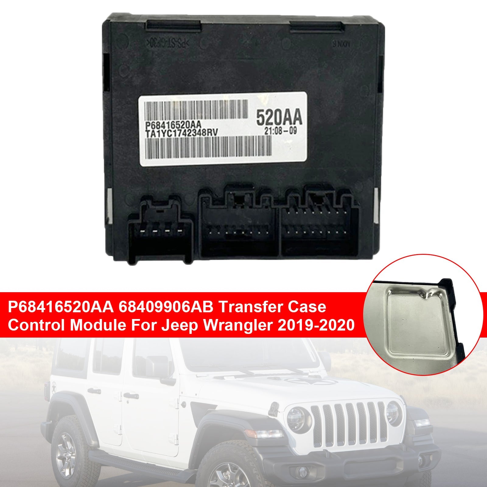 Módulo de control de caja de transferencia P68416520AA 68409906AB para Jeep Wrangler 2019-2020