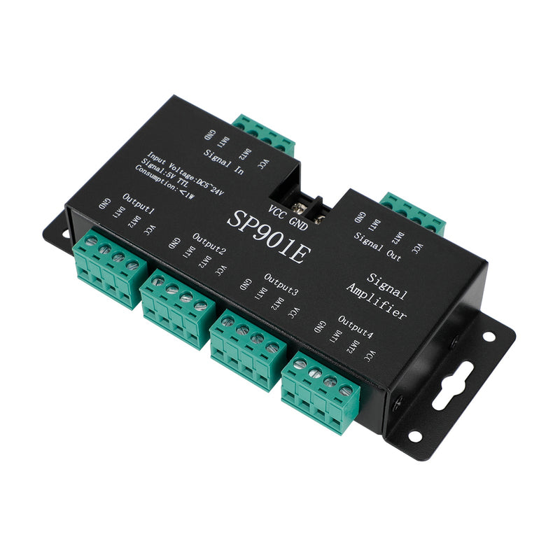 Tira de LED SP901E RGB Amplificador de señal Repetidor Direccionable Programable