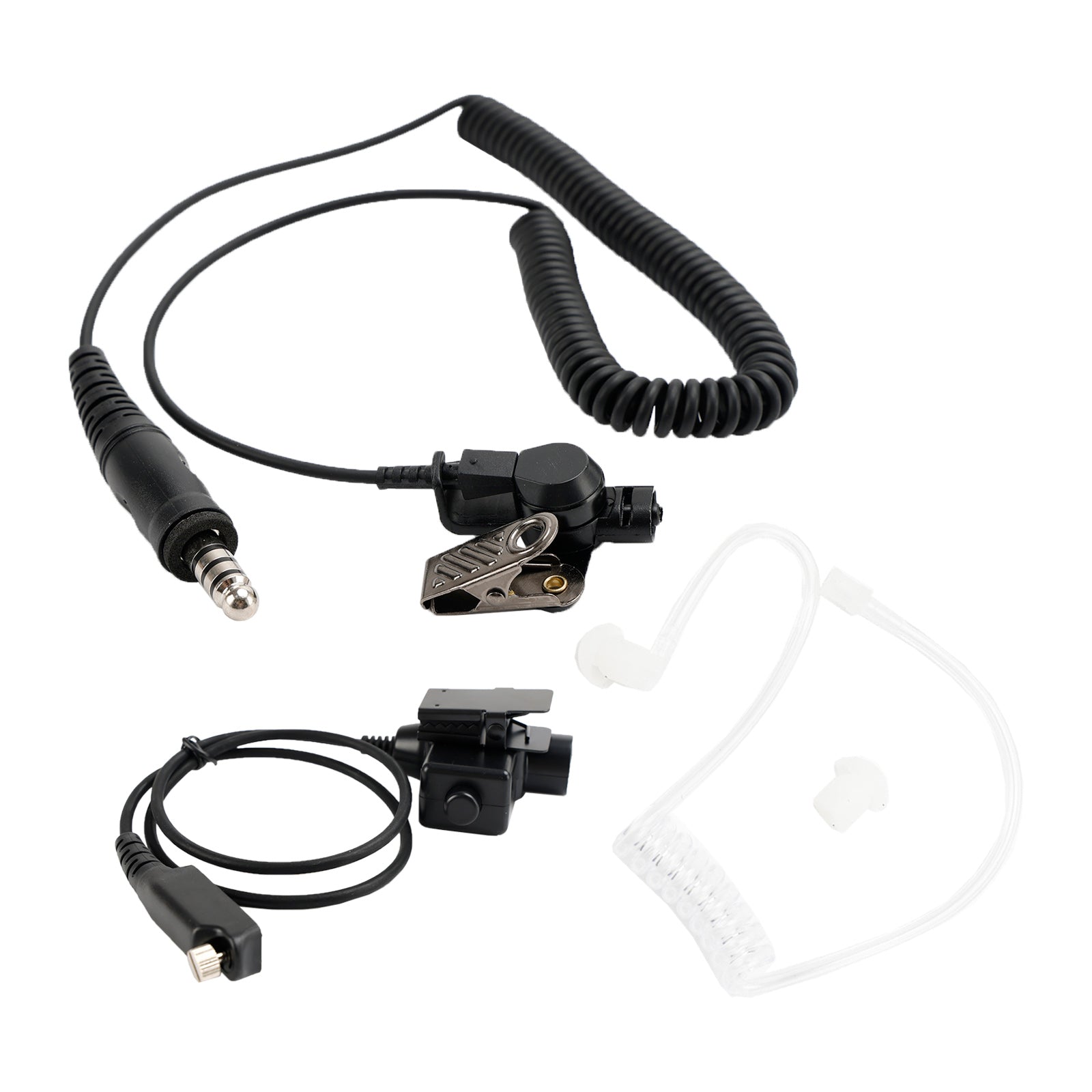 7.1-A3 Single Transparent Tube Headset 6-Pin U94 PTT For STP8040 STP8080 STP9000