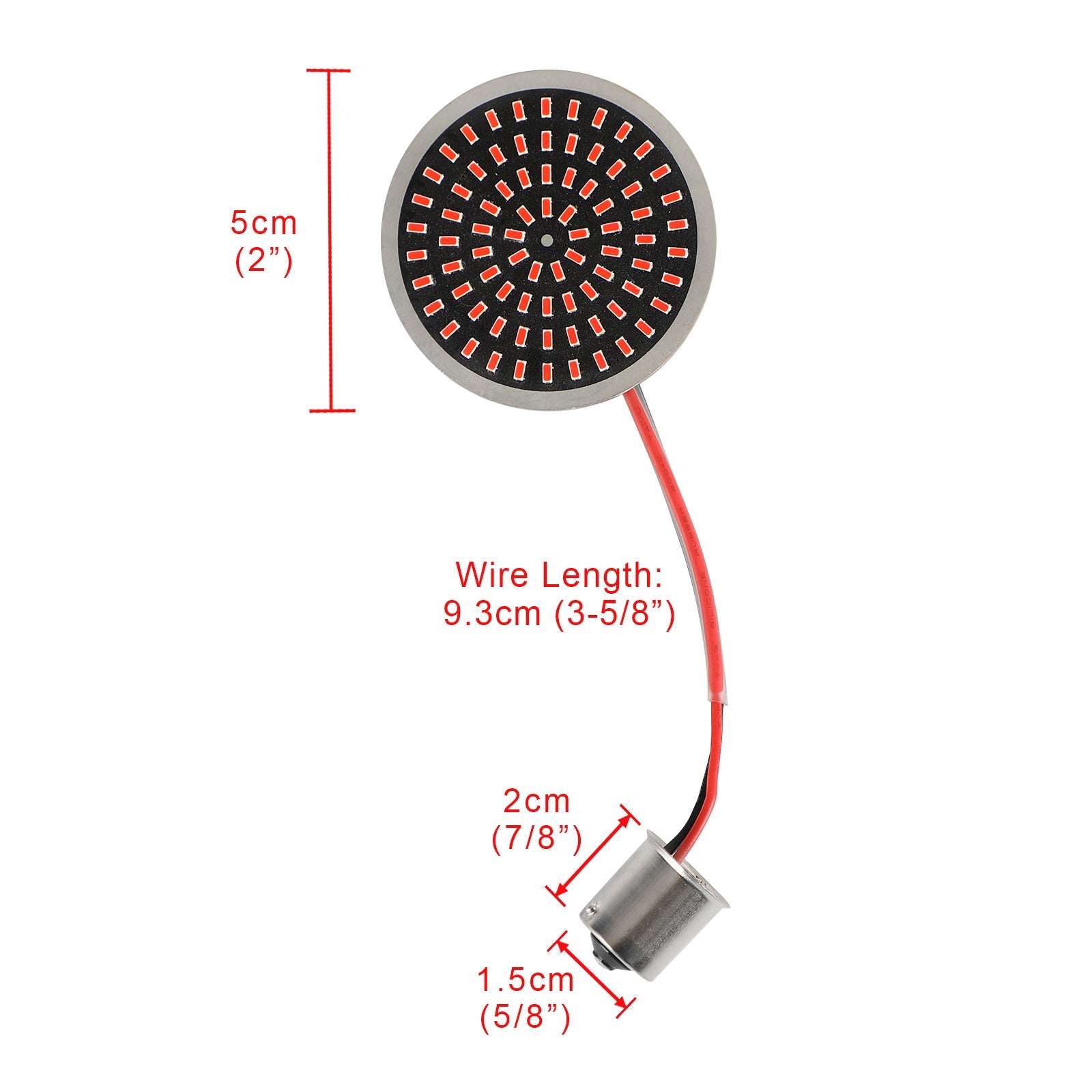 1156 مصباح إشارة الانعطاف LED يُدرج مصباح مناسب لـ Softail Touring Dyna Sportster Generic