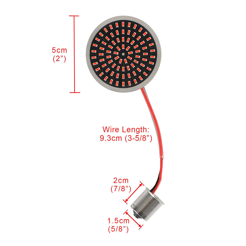 1156 LED luz de señal de giro inserta lámpara apta para Softail Touring Dyna Sportster genérico