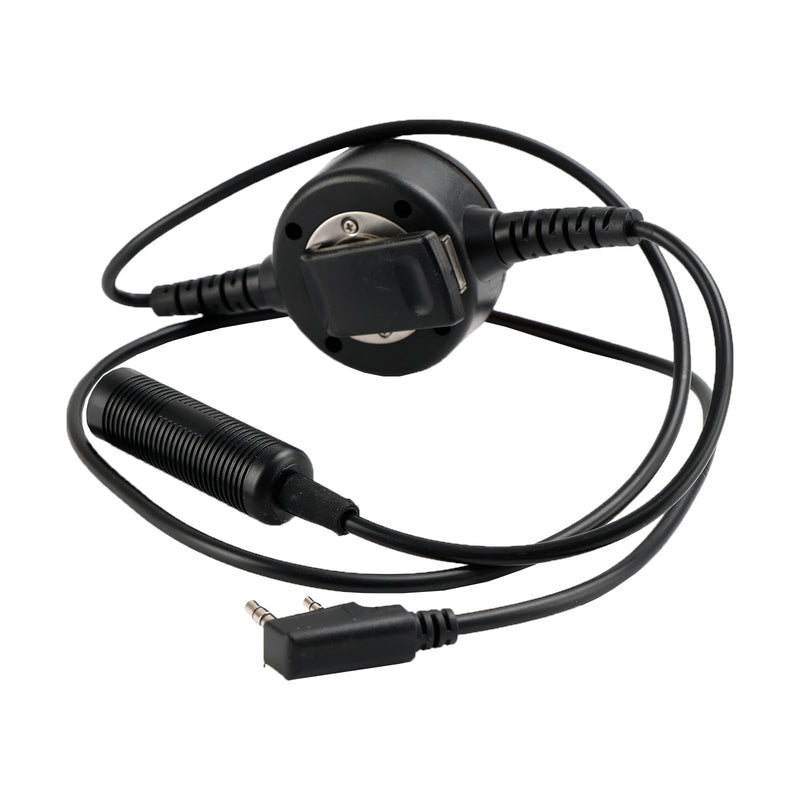 Auriculares tácticos con enchufe de 7,1mm y micrófono de tubo de garganta para Kenwood TK-208 TK-220 TK-240