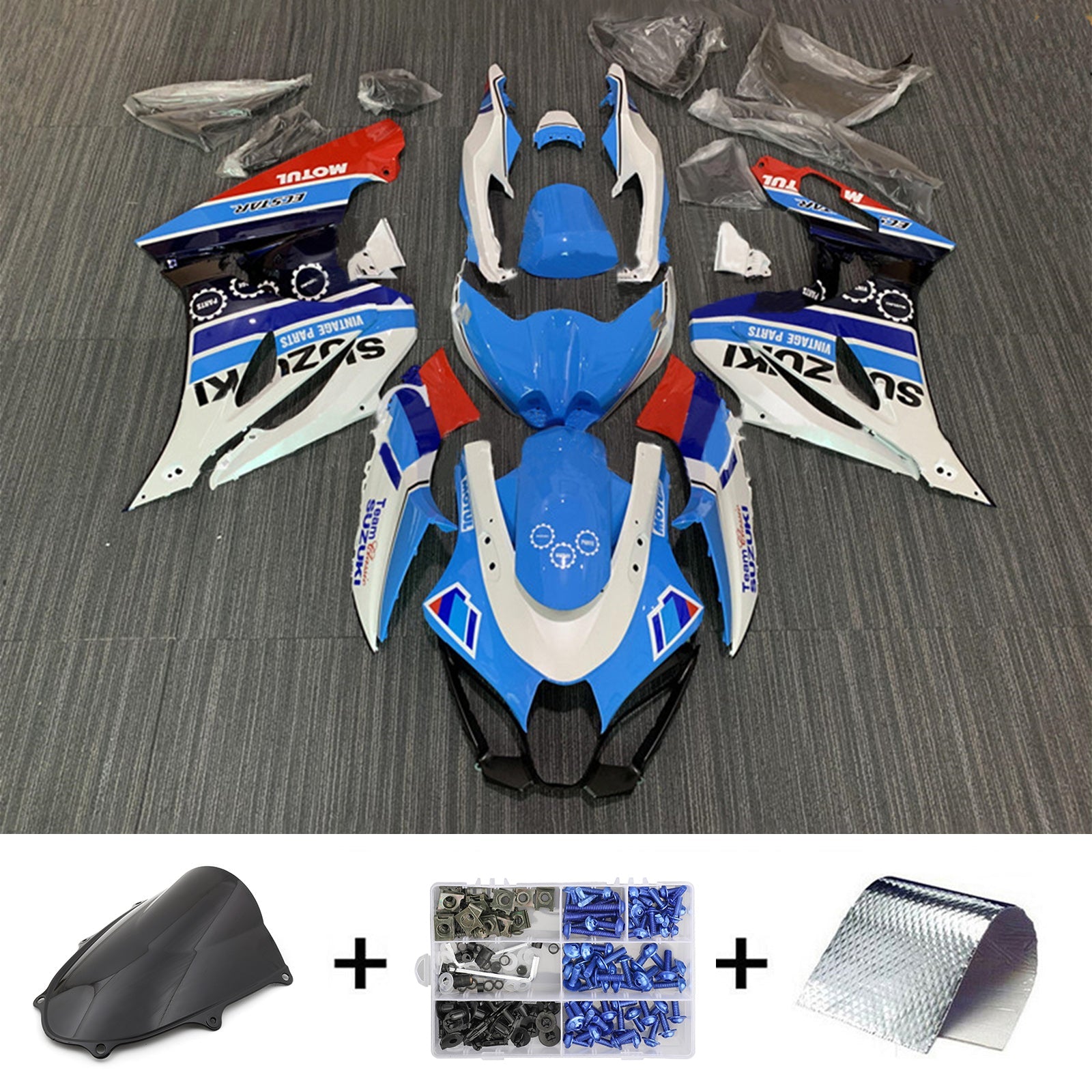 سوزوكي GSXR1000 2017-2023 K17 Fairing Kit هيكل السيارة بلاستيك ABS