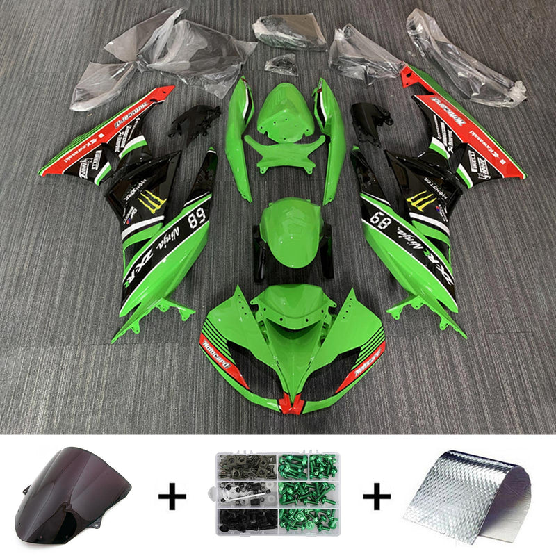 Kawasaki ZX6R 636 2009-2012 Fairing Kit Bodywork Plastic ABS