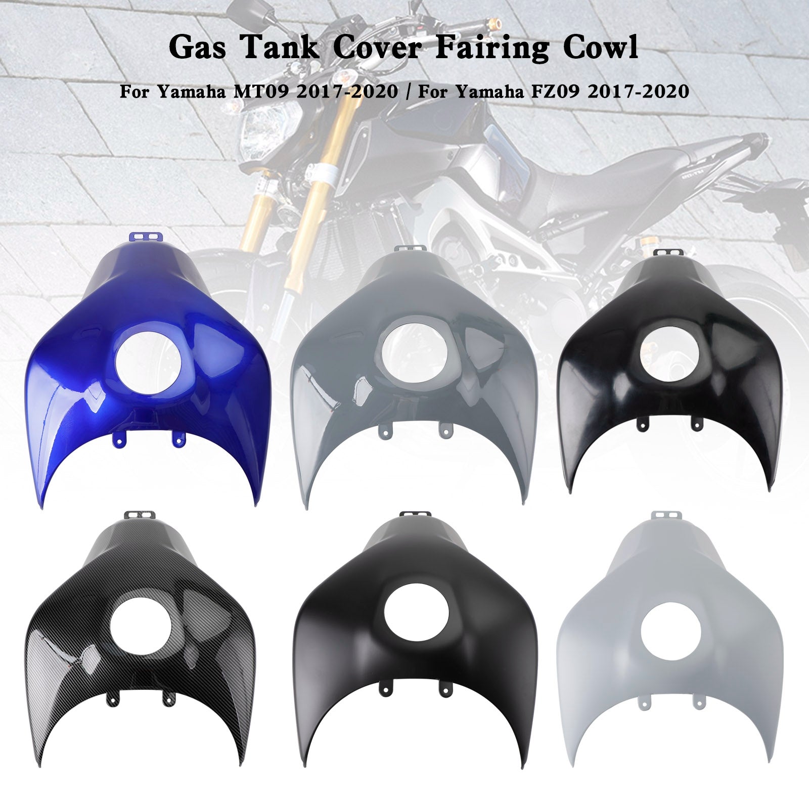 2017-2020 Yamaha MT-09 MT09 FZ09 Gas Tank Cover Trim Fairing Cowl