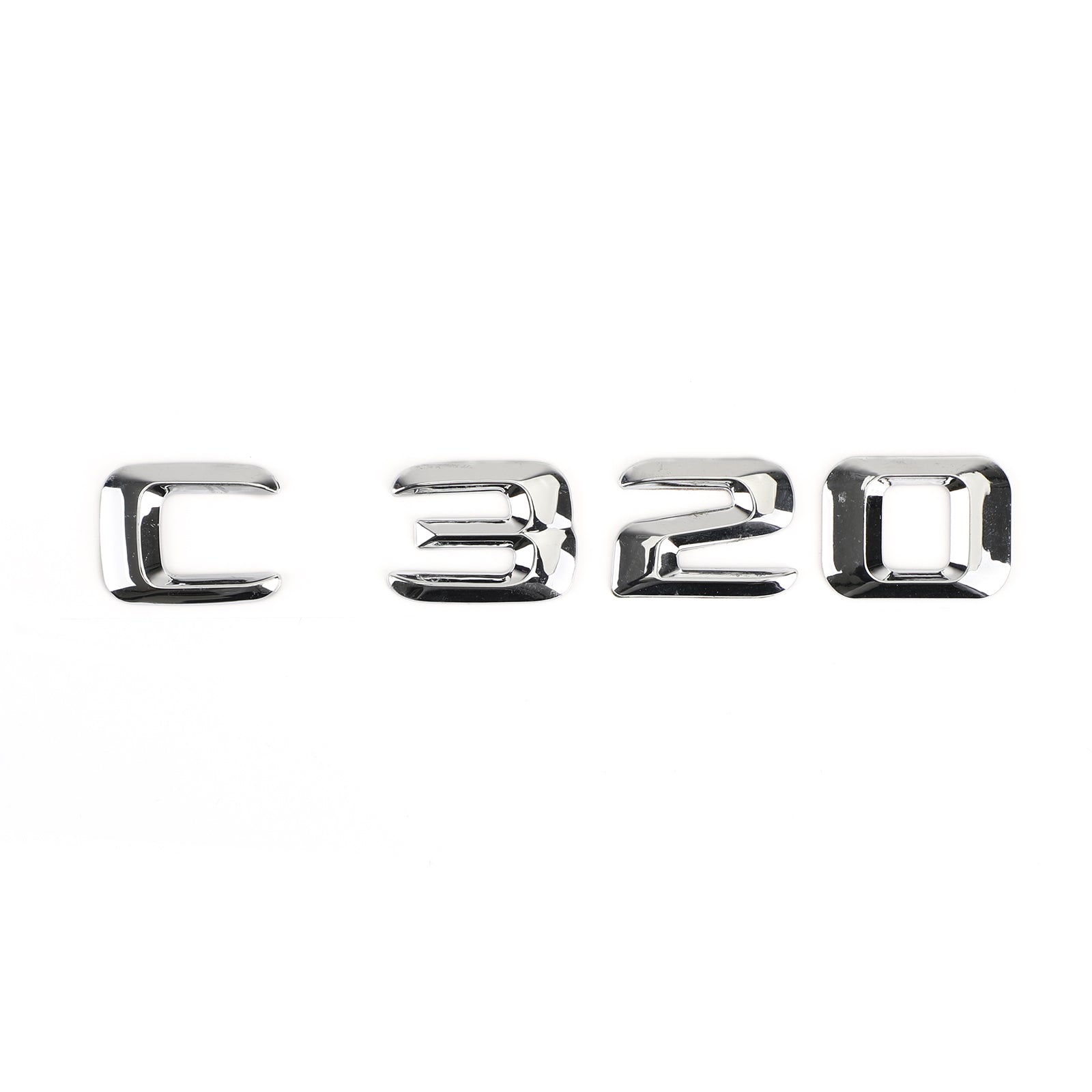 Rear Trunk Emblem Badge Nameplate Decal Letters Numbers Fit Mercedes C320 Chrome Generic