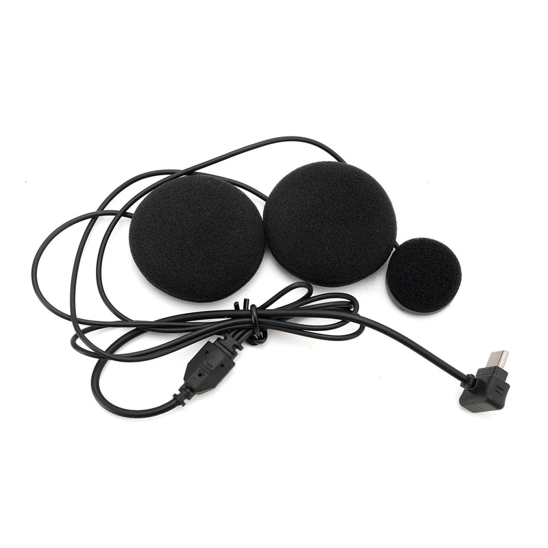 Auriculares universales con Bluetooth para casco, reproductor de altavoz, color negro, para motocicleta