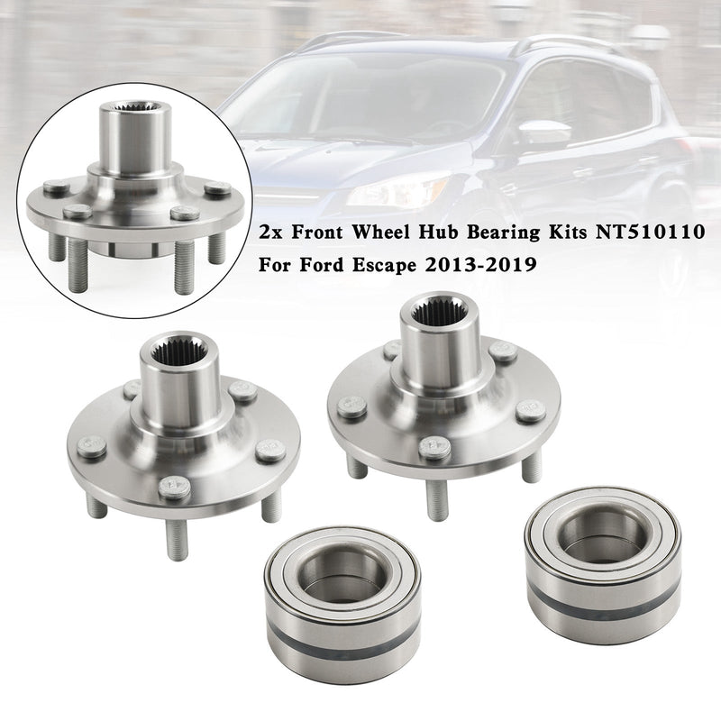 Ford Escape 2013-2019 2x Front Wheel Hub Bearing Kits NT510110