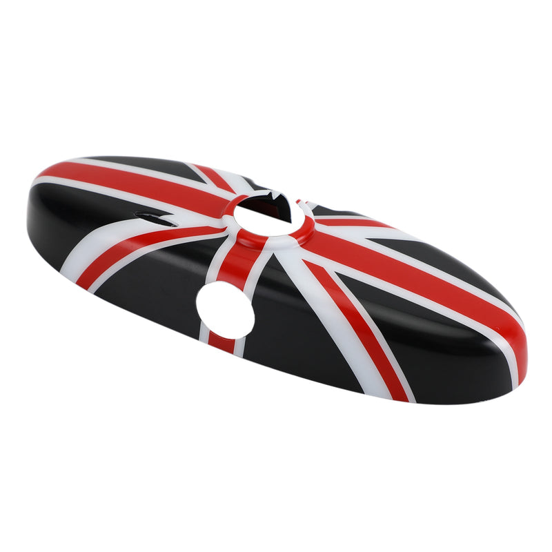 Union Jack UK Flag Rear View Mirror Cover for MINI Cooper R55 R56 R57 Black/Red