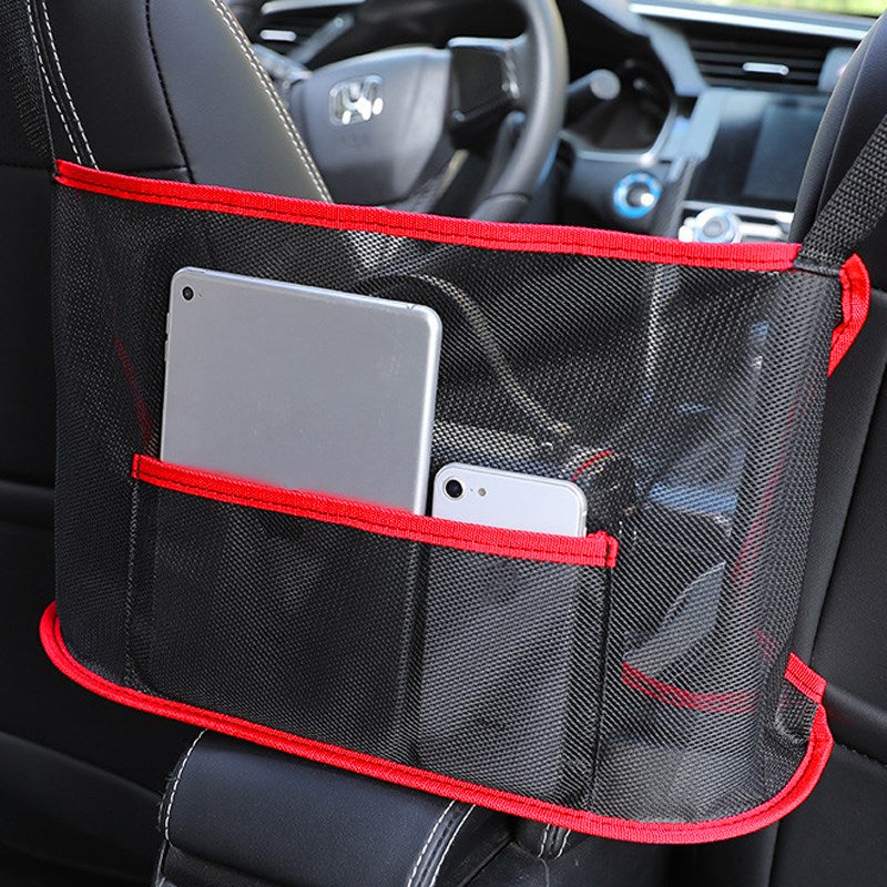 Bolso de mano de bolsillo de red para coche, organizador de monedero, entre asiento, bolsa de almacenamiento para coche, genérico