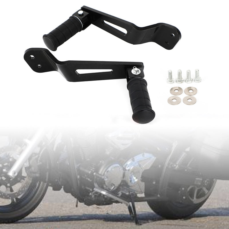 Black Rear Passenger Foot Pegs For Yamaha Bolt XVS950 XVS950R-Spec 2014-2020 Generic