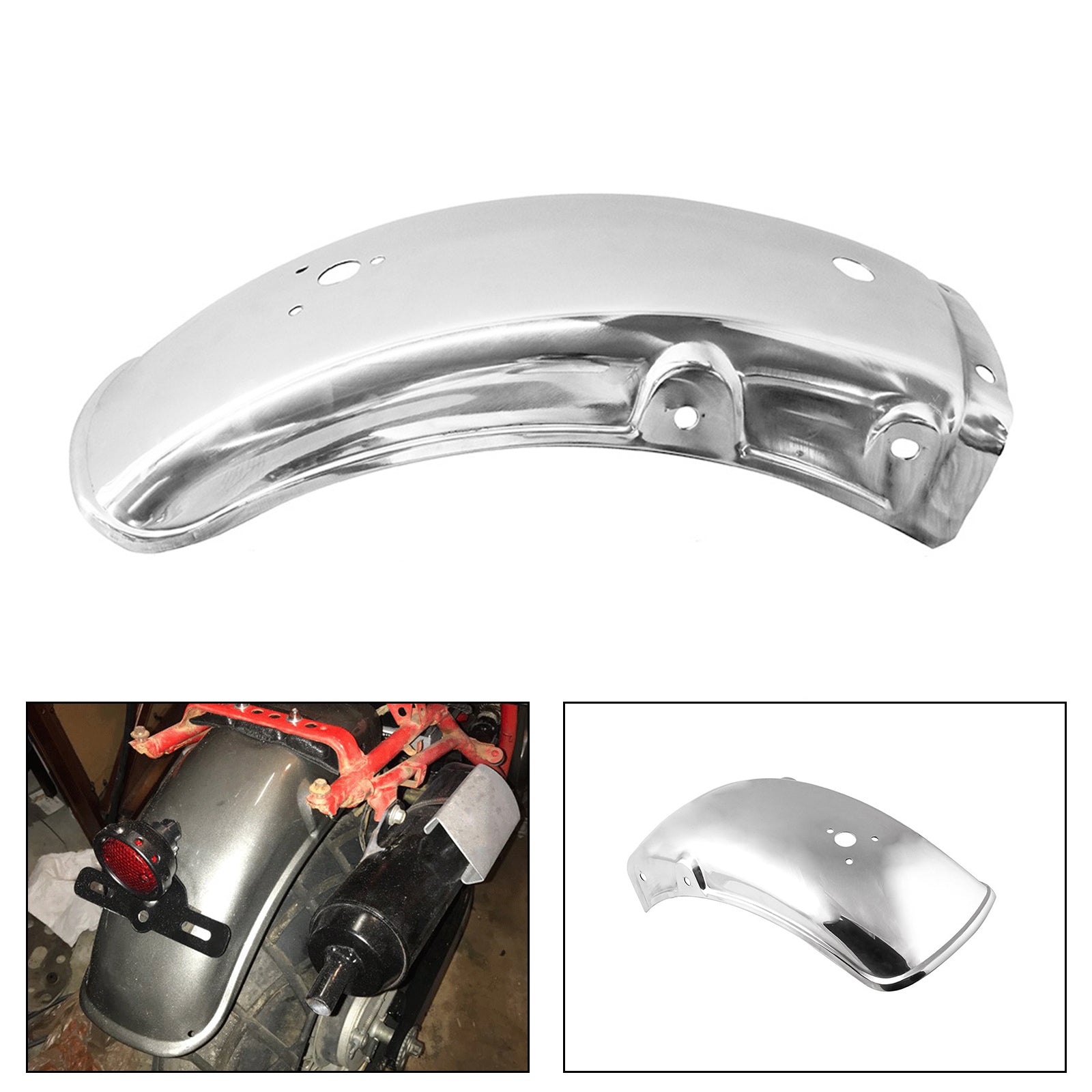 Motorcycle Motorbike Rear Hugger Fender Mudguard for Suzuki GN125 GN250 Generic