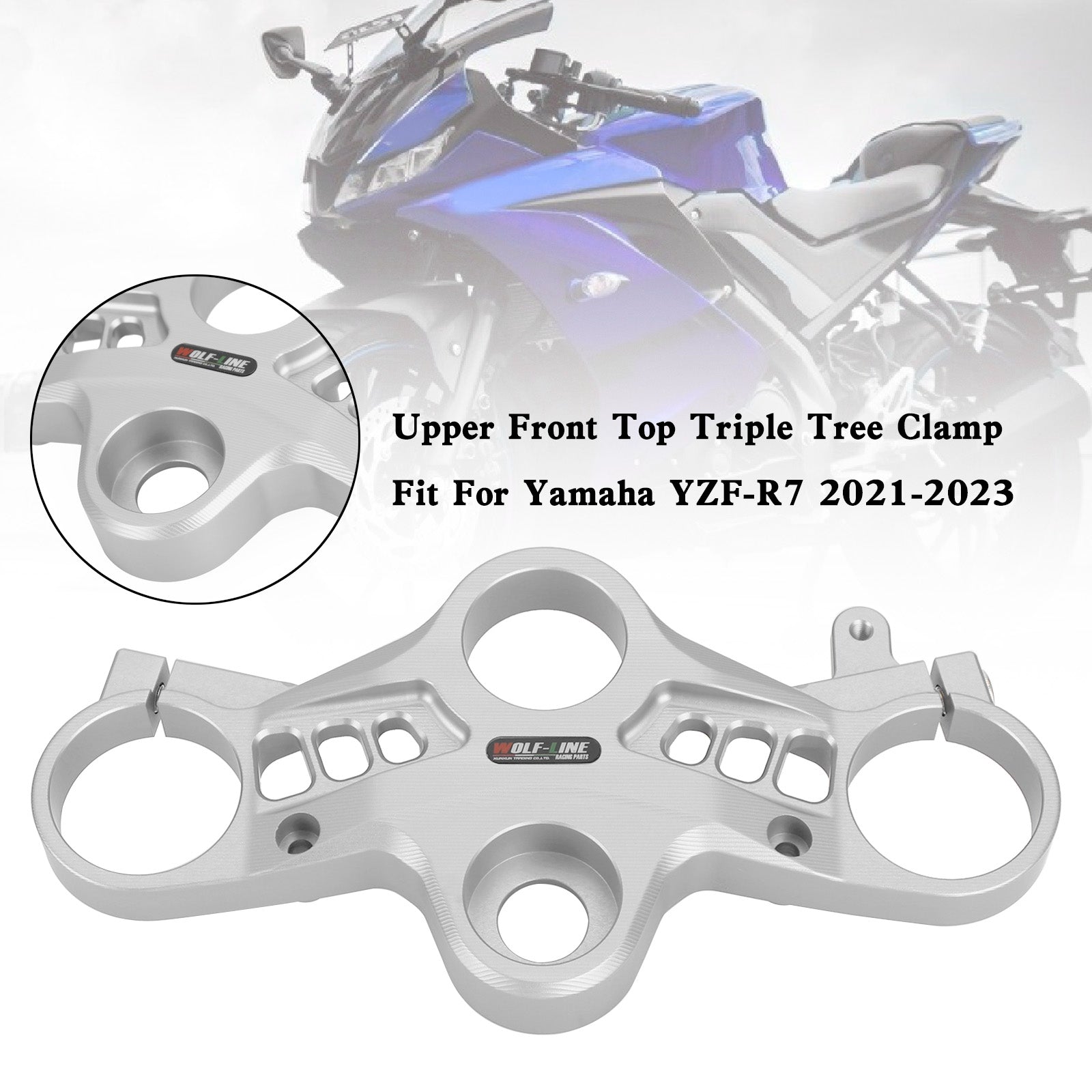 Aluminum Upper Front Top Triple Tree Clamp For Yamaha YZF-R7 2021-2023