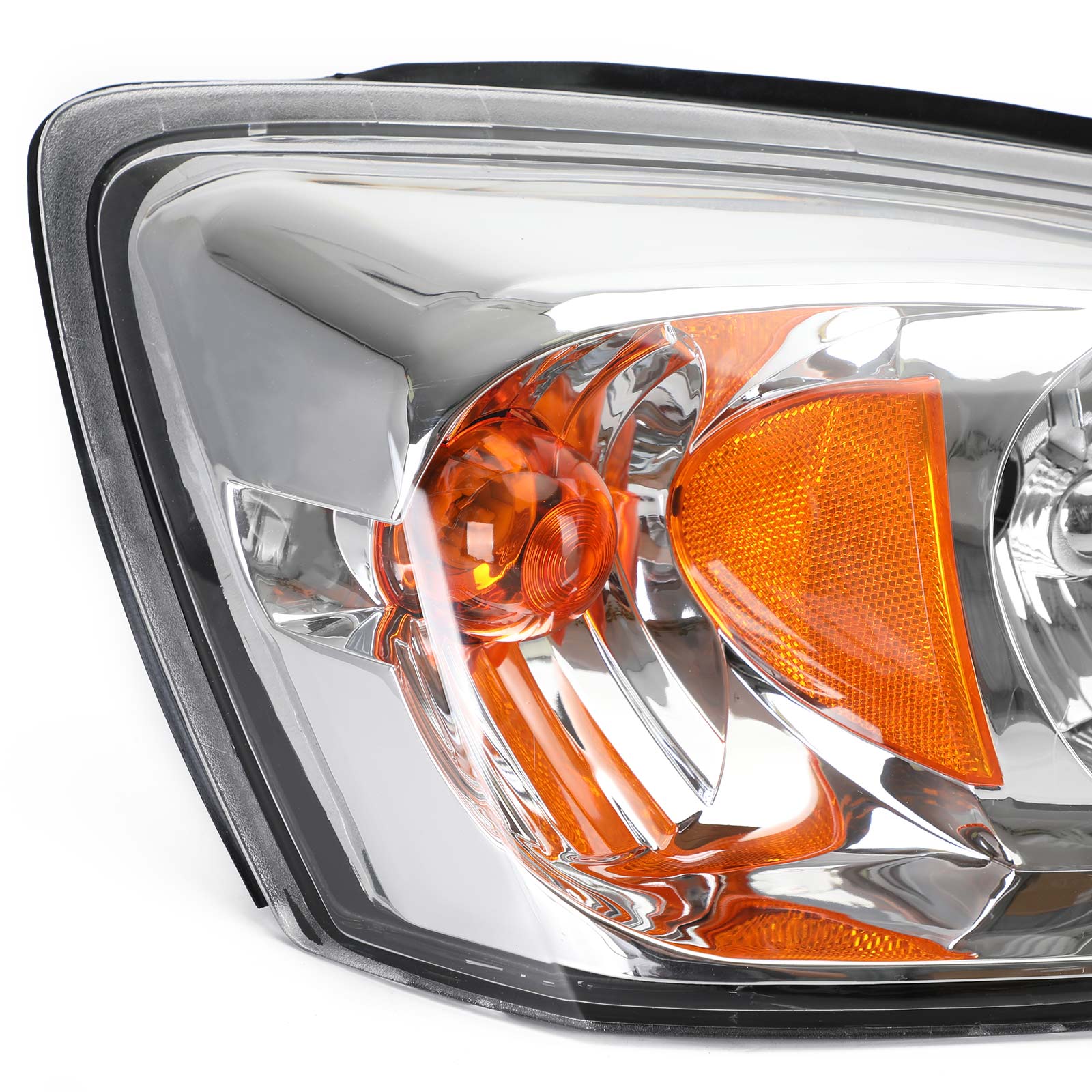 Chrome Housing Clear Amber Headlights Assembly For Chevr Malibu 2004-2008 Generic