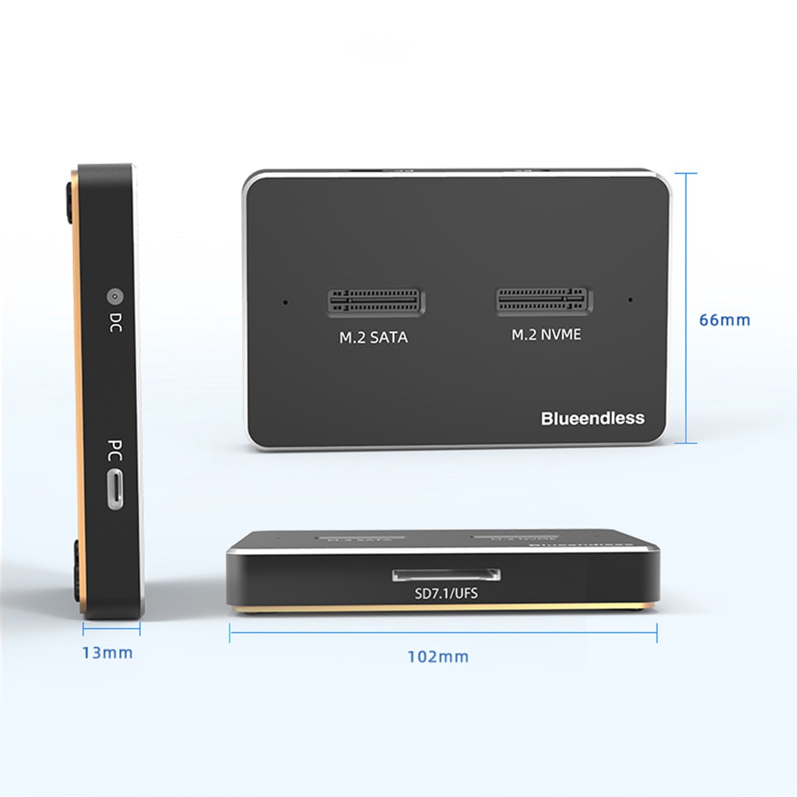 NVME SATA M.2 SSD estación de acoplamiento duplicador SSD caja de unidad de estado sólido para EE. UU.