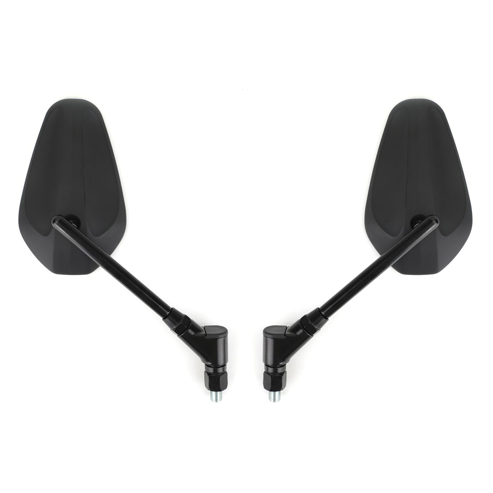 New Black Left & Right Motorcycle Cruiser Chopper Rearview Side Mirrors M10 10Mm Generic