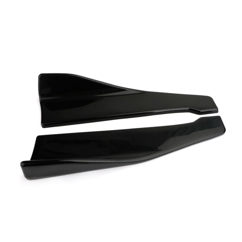 48cm Skirt Spoiler Rear Lip /Side Extension Rocker Splitters Winglet Wings Black Generic