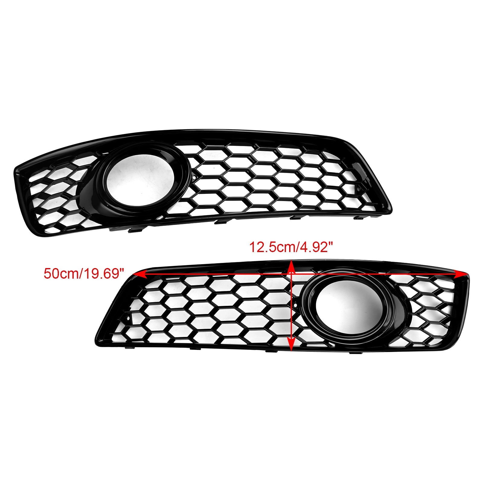 Audi A3 8P 2009-2013 Honeycomb Bumper Front Fog Light Grill Grille Cover