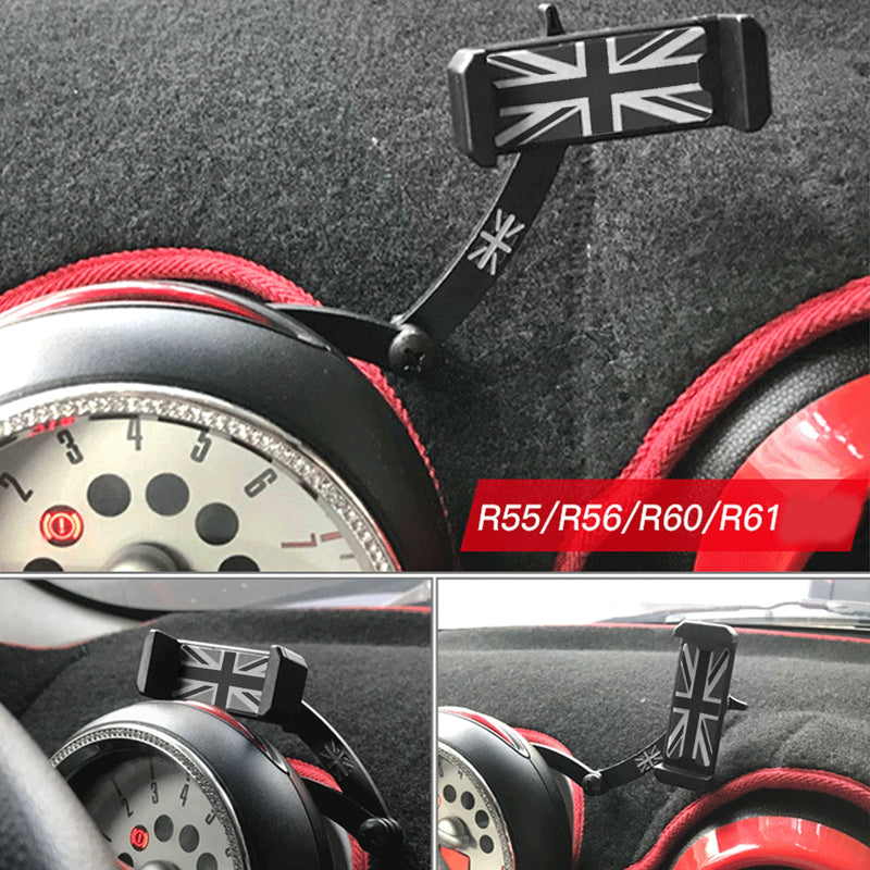 Soporte plegable para teléfono móvil de coche Union Jack para Mini Cooper R55/56/57/60/61 A