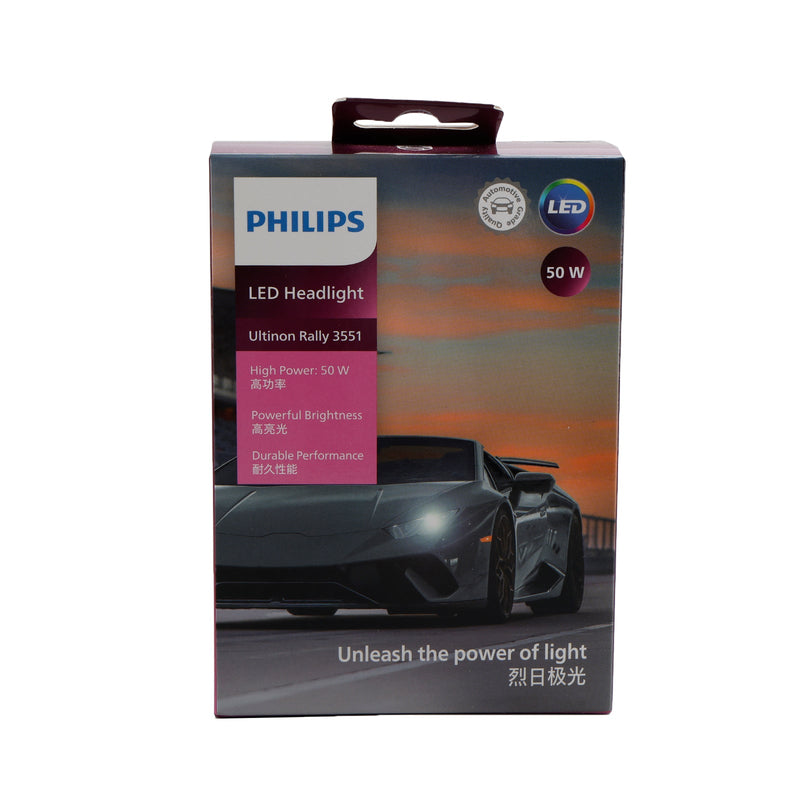 For Philips 11972U3551X2 Ultinon Rally 3551 LED-HL H7 12-24V 50W 6500K