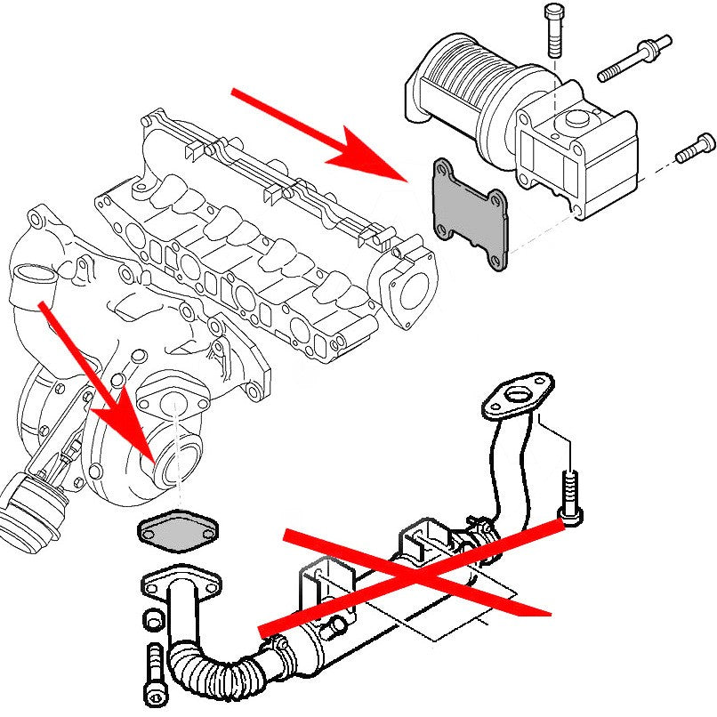 EGR حذف لوحة التقطيع لأوبل فوكسهول Cdti Saab Tid Fiat Alfa Lancia1.9