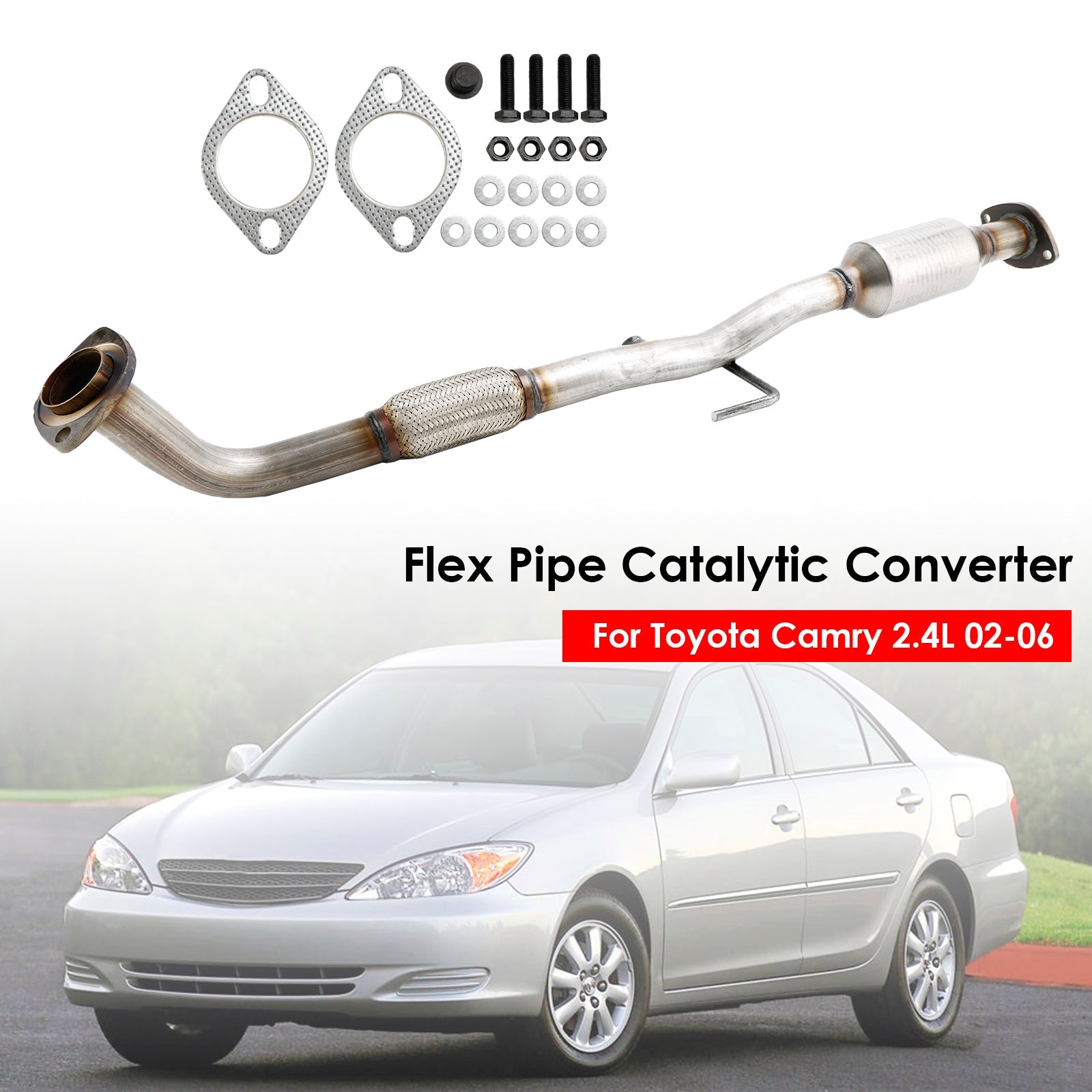 Flex Pipe Catalytic Converter For Toyota Camry 2.4L 2002 2003 2004 2005 2006