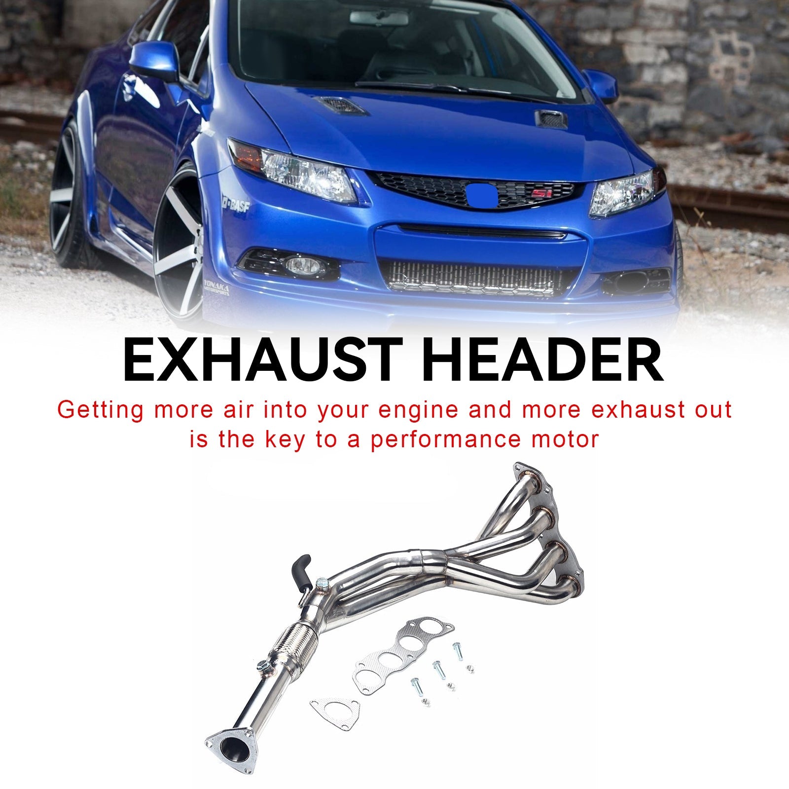 2006-2011 Honda Civic Si FG2/FA5 Stainless Steel Performance Header Racing