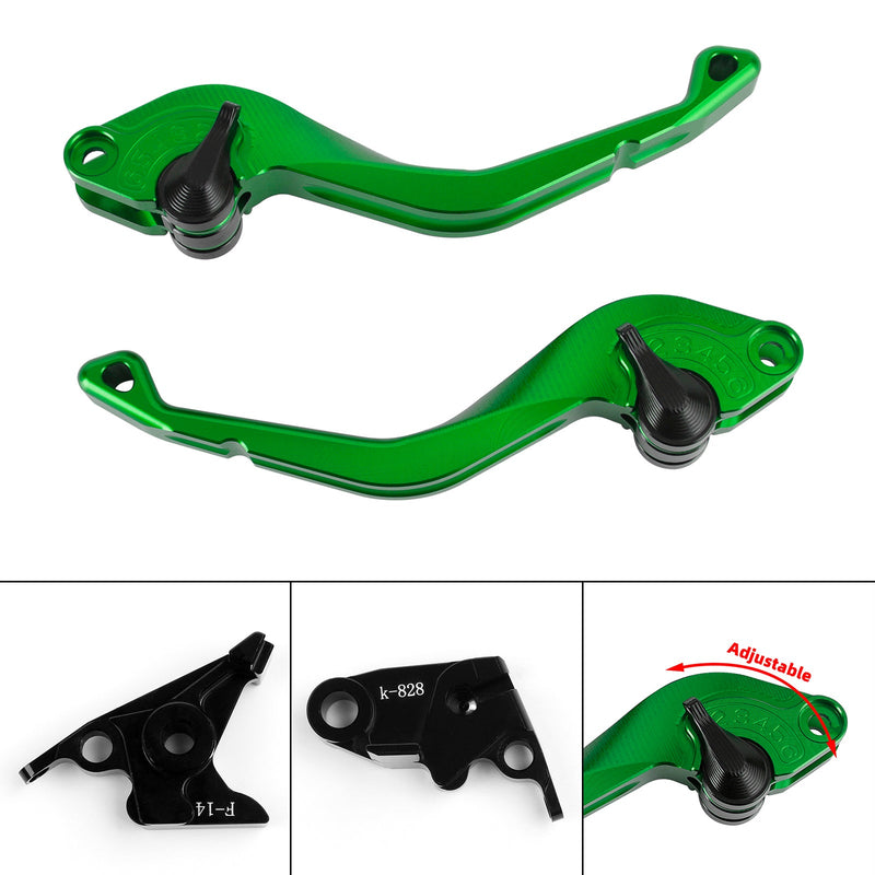 Palanca de freno de embrague corto CNC Kawasaki ZZR600 ZX6R ZX9R ZX10R Z1000