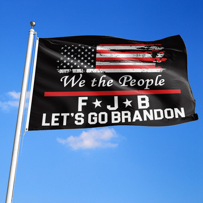 دعونا نذهب براندون العلم 3x5Ft مضحك FJB مكافحة جو بايدن 2021 حديقة البيت ساحة العلم