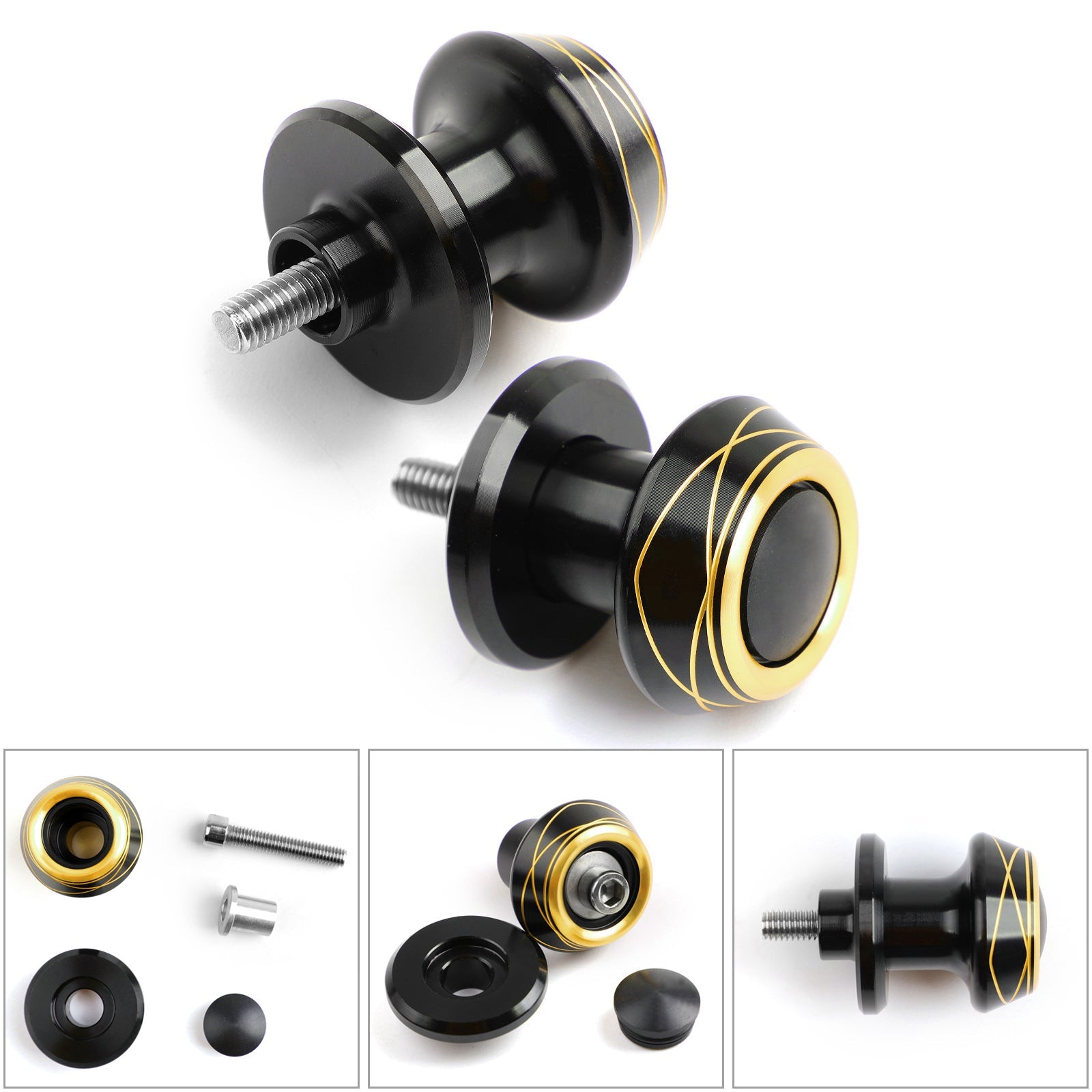 6mm Swingarm Sliders Spools For Yamaha Honda Suzuki KTM Generic