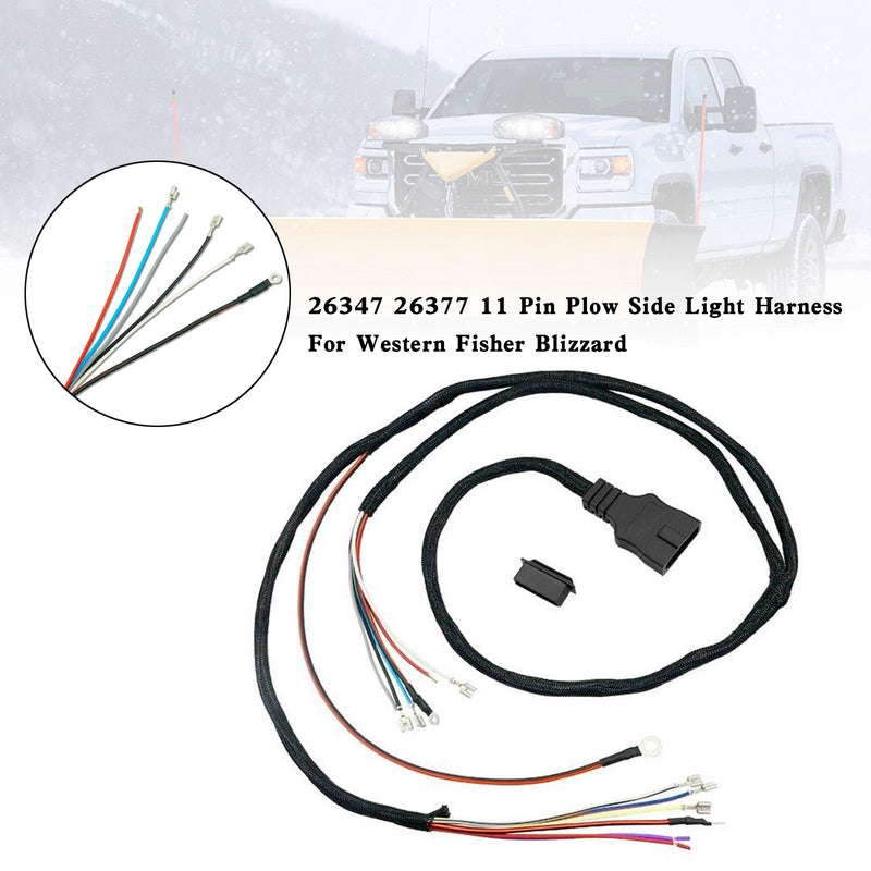 26347 26377 11 Pin Plow Side Light Harness For Western Fisher Blizzard