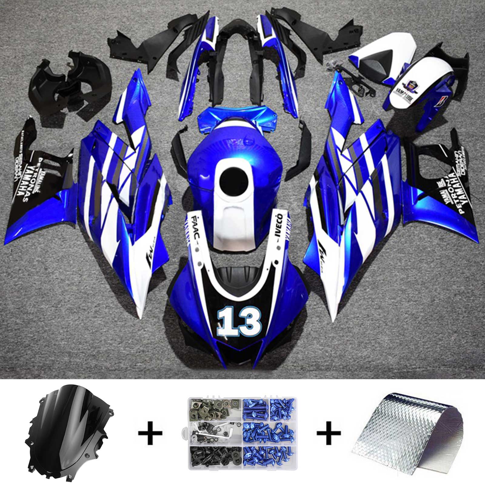 Yamaha YZF-R3 R25 2022-2023 Fairing Kit هيكل السيارة بلاستيك ABS