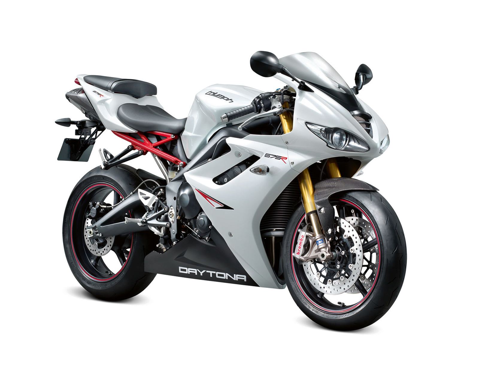 Fairings 2006-2008 Triumph Daytona 675 أبيض أسود دايتونا Generic