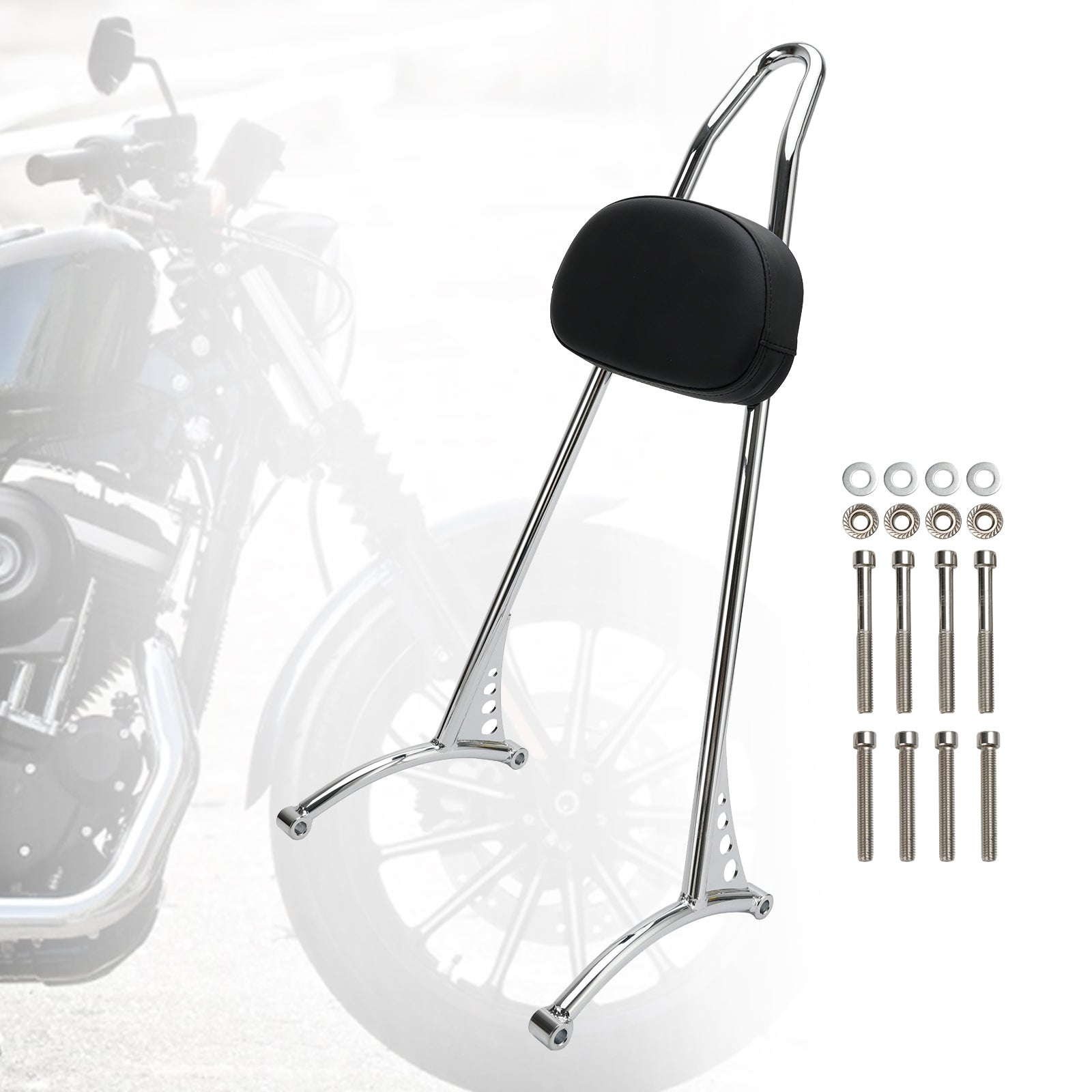 Respaldo de barra Sissy para pasajero para Sportster Iron 883 1200 XL 48 72 2004-posteriores