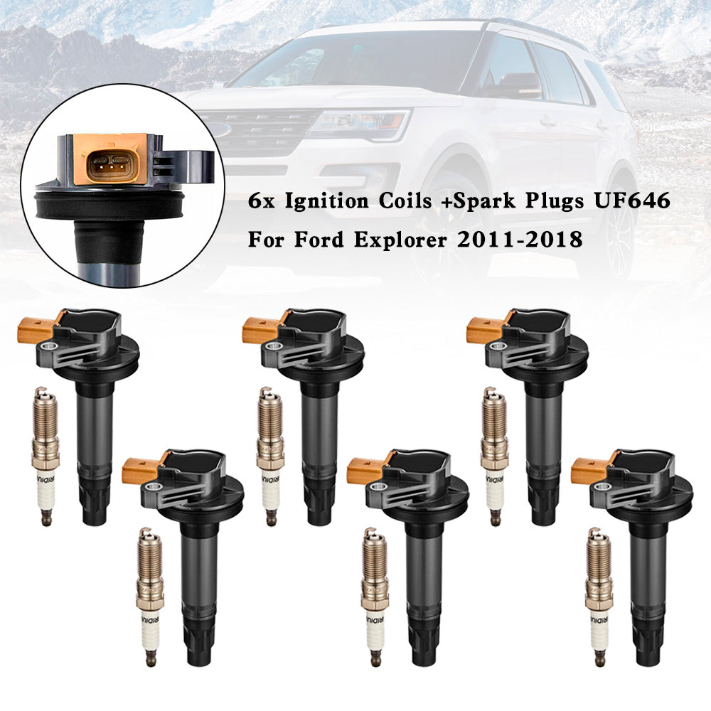 2015-2017 لينكولن نافيجيتور 3.5 لتر 6x ملفات الإشعال + شمعات الإشعال UF646