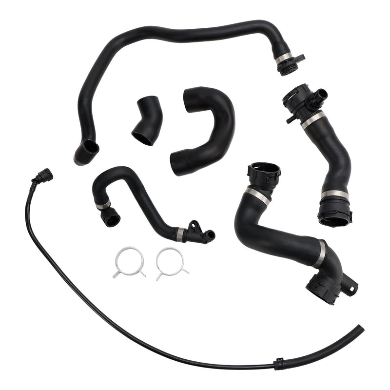 BMW E90 128i 328i 2007-2011 Radiator Coolant Water Hose Pipe Kit (7 Hoses)