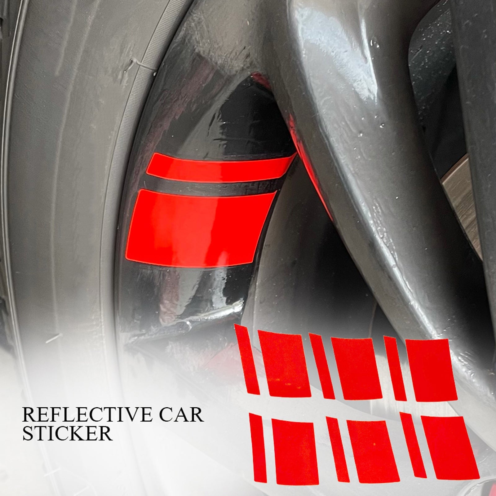 6pcs Reflective Car Wheel Rim Vinyl Decal Sticker For 18"-21" Universal Generic