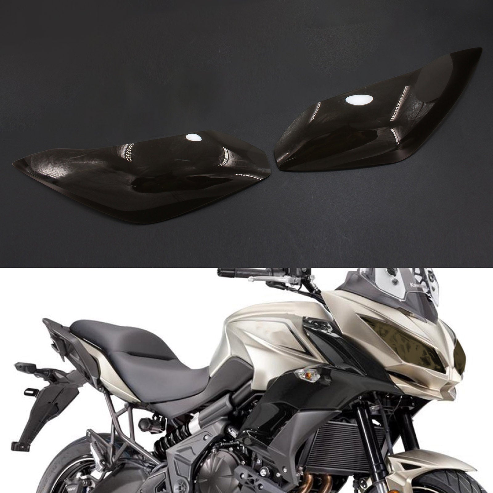 Headlight Lens Guard Protector For Kawasaki Ninja 300 Versys 650 15-17 Smoke Generic