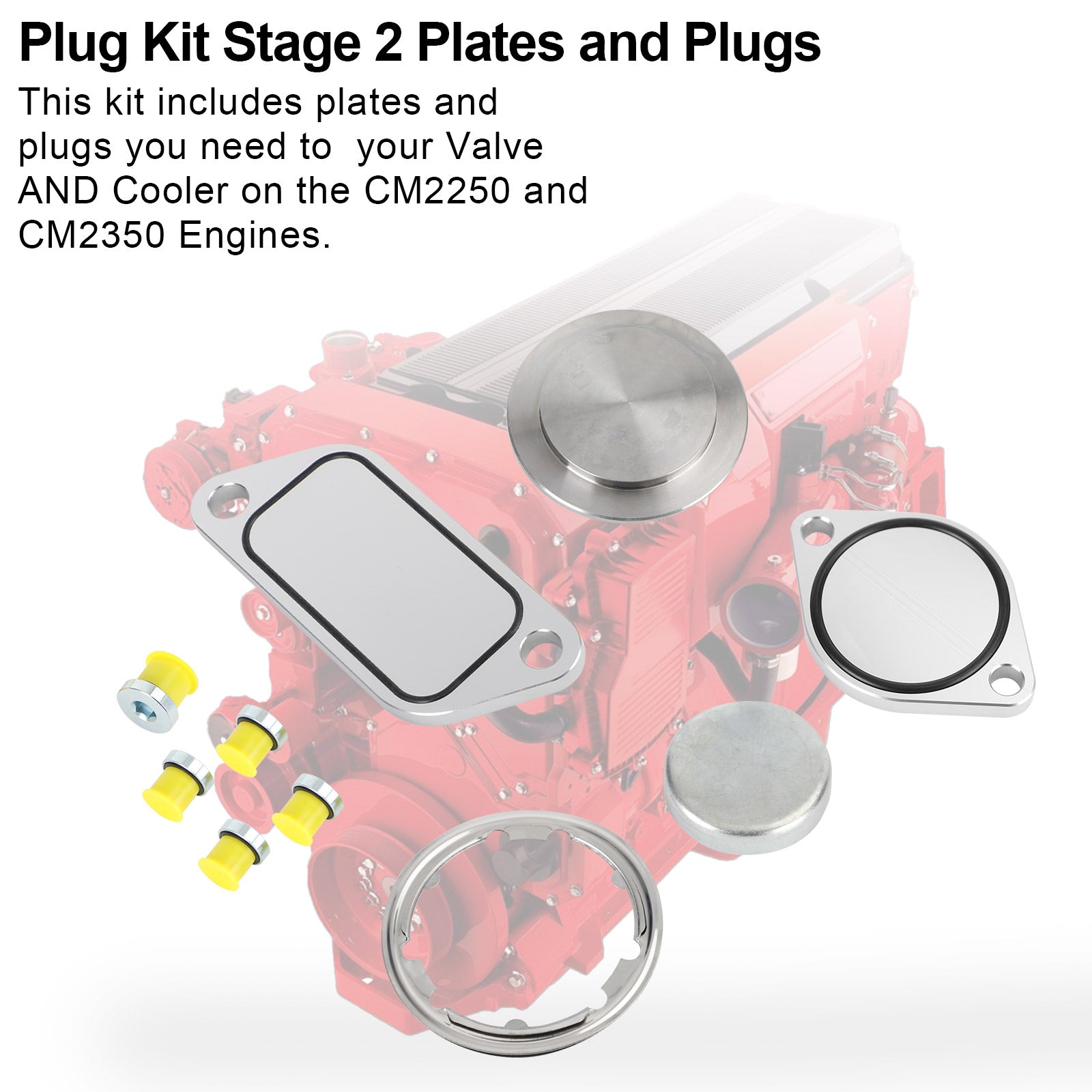 Kit de Tapones Etapa 2 Placas y Tapones Para ISX 15 CM2250 CM2350 2010+ Genérico