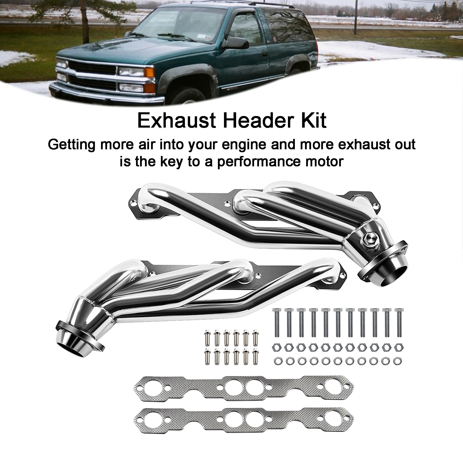 Header Exhaust Manifold Fit Chevy Blazer 1993-1994 Fit Chevy C1500 1991-1995