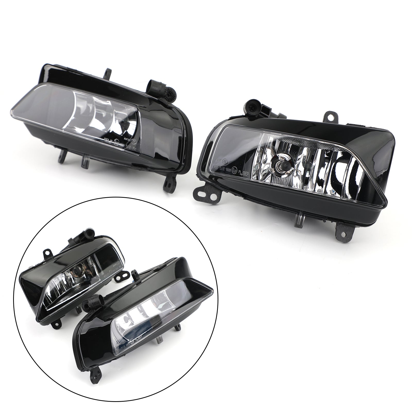 Pair Front Light Halogen Fog Lamp For AUDI S5 2013 2014 2015 2016 A5-S Line Generic