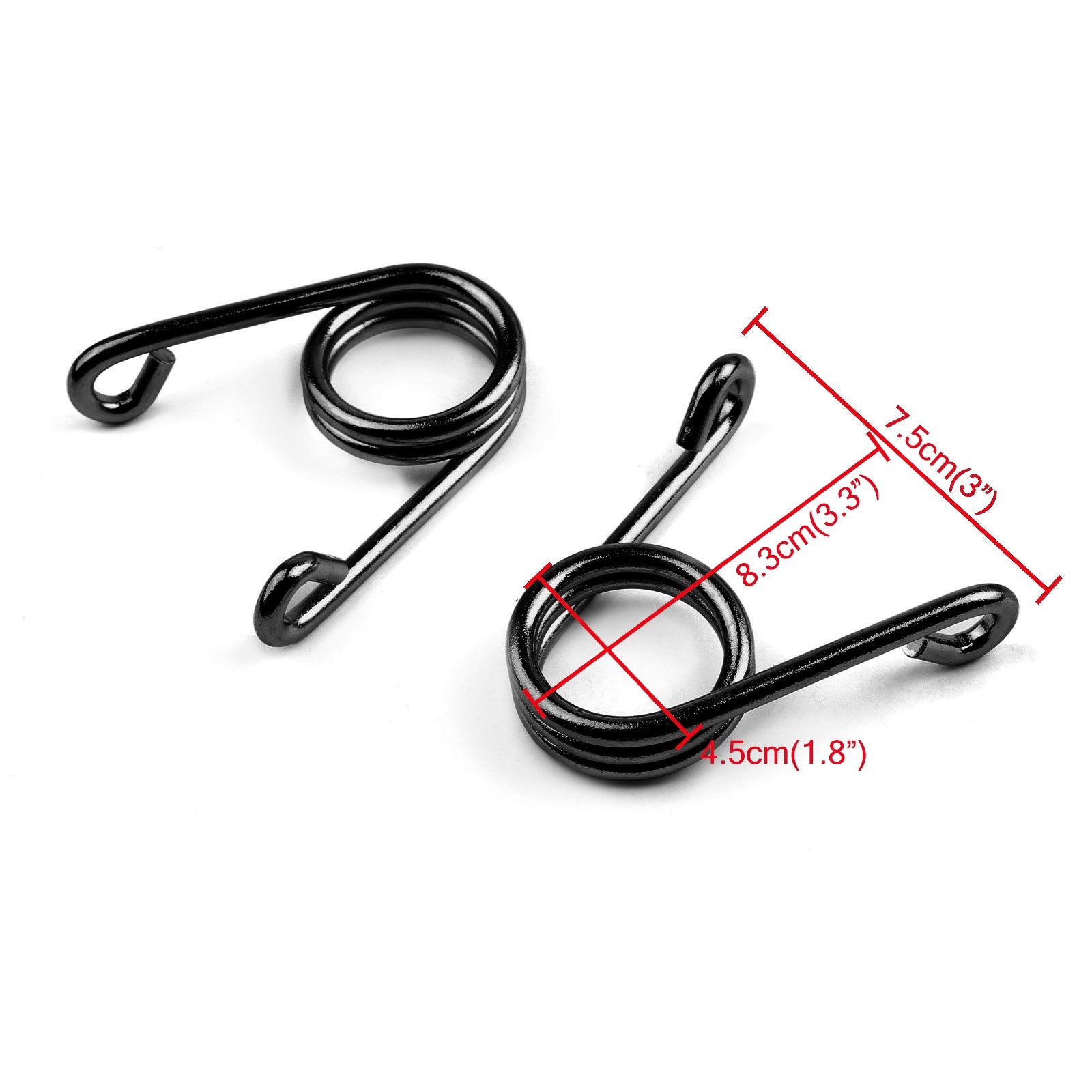 2X Springs Solo Seat Bracket Mounting V-Shape Spring Black para Chopper Bobber Generic