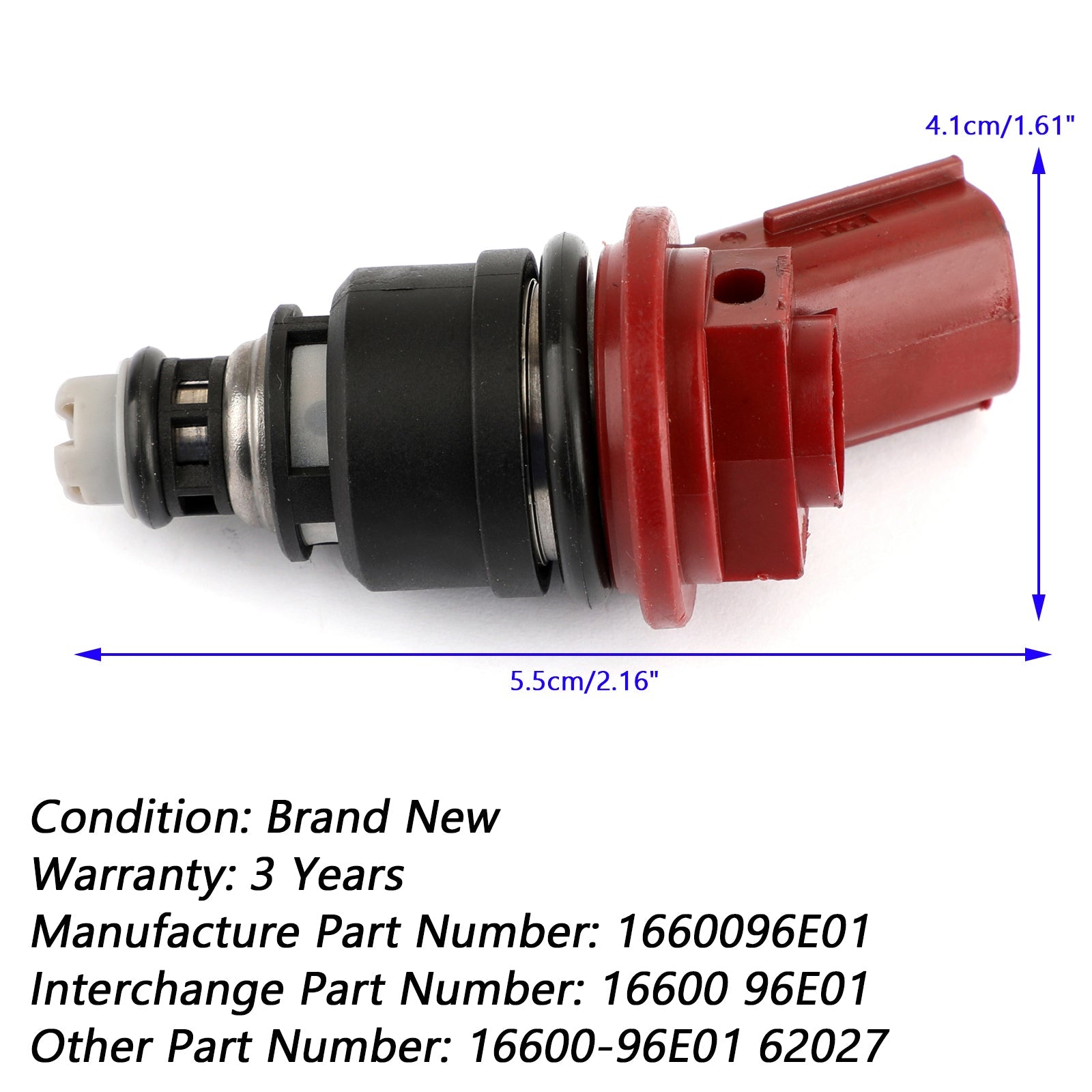 Juego de 6 inyectores de combustible aptos para Infiniti I30 96-99 Nissan Maxima 92-99 1660096E01 genérico