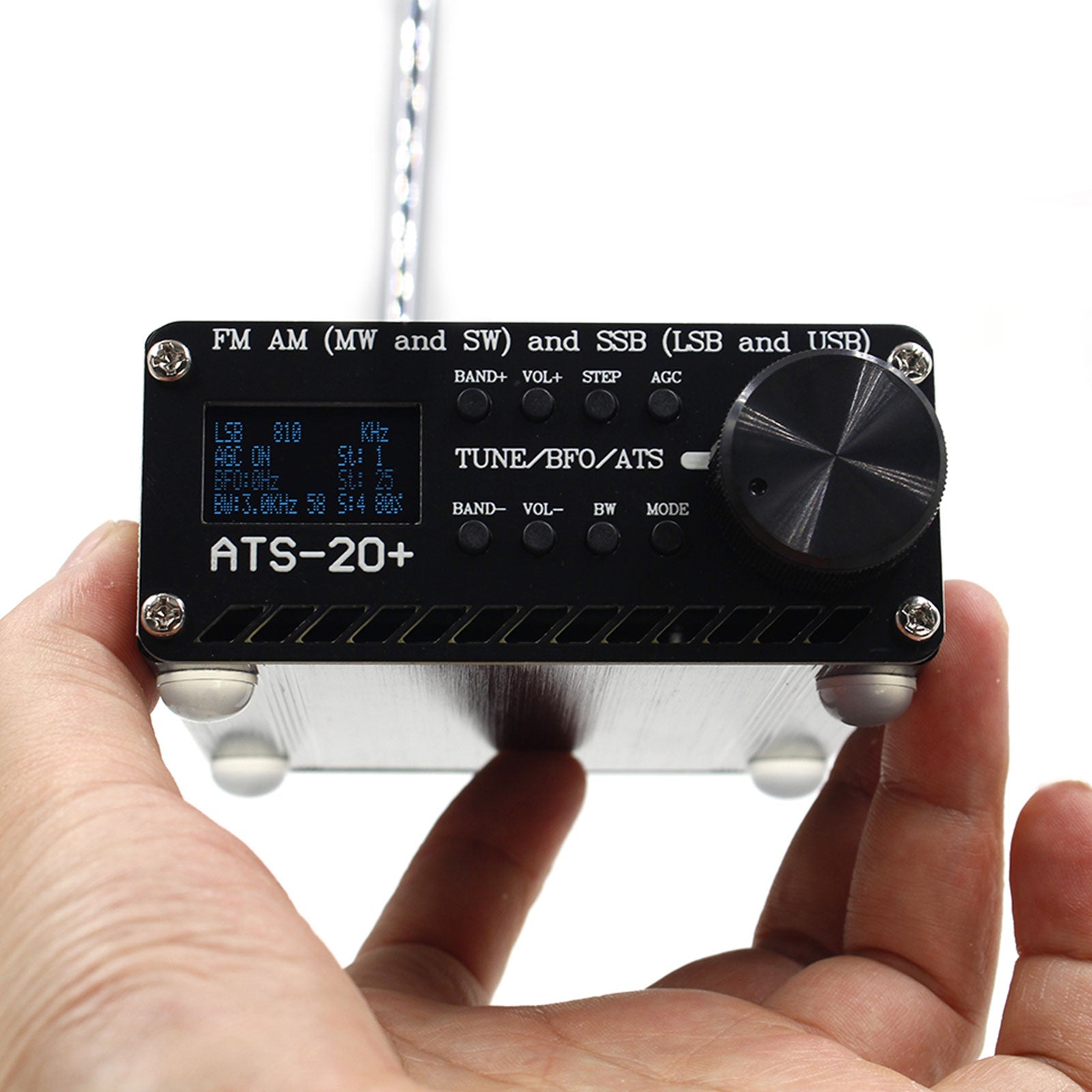 Nuevo receptor de radio ATS-25+ Si4732 All Band DSP FM LW MW SW con pantalla táctil de 2,4"