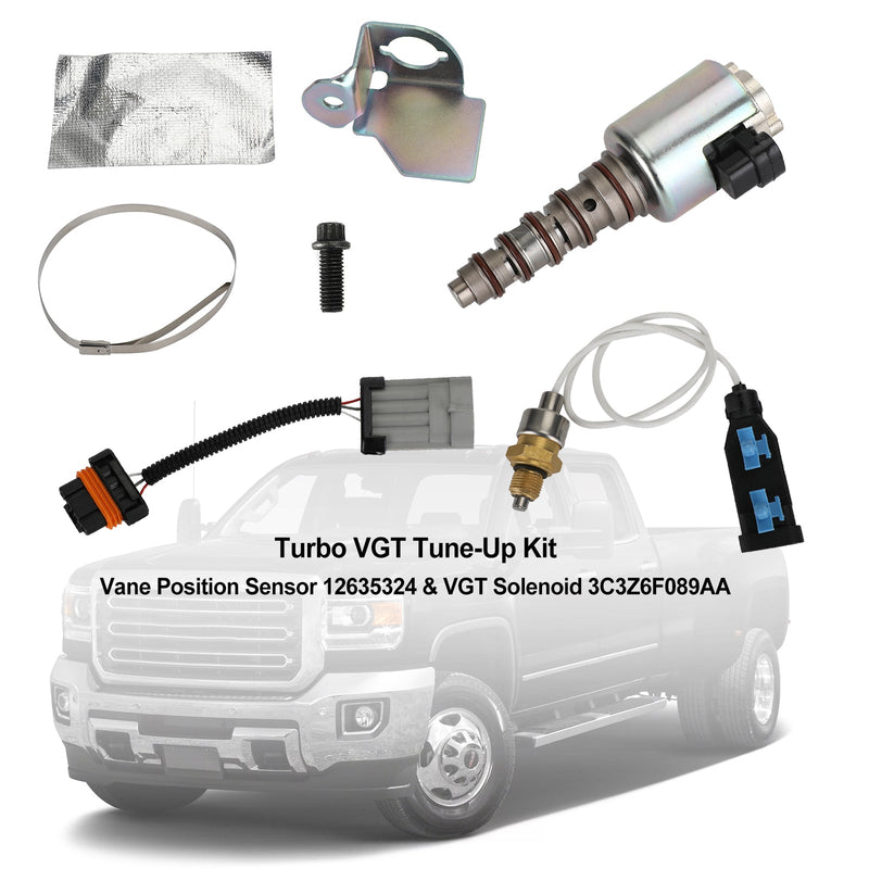 Turbo VGT Tune-Up Kit-Sensor de posición de paleta 12635324 y solenoide VGT 3C3Z6F089AA