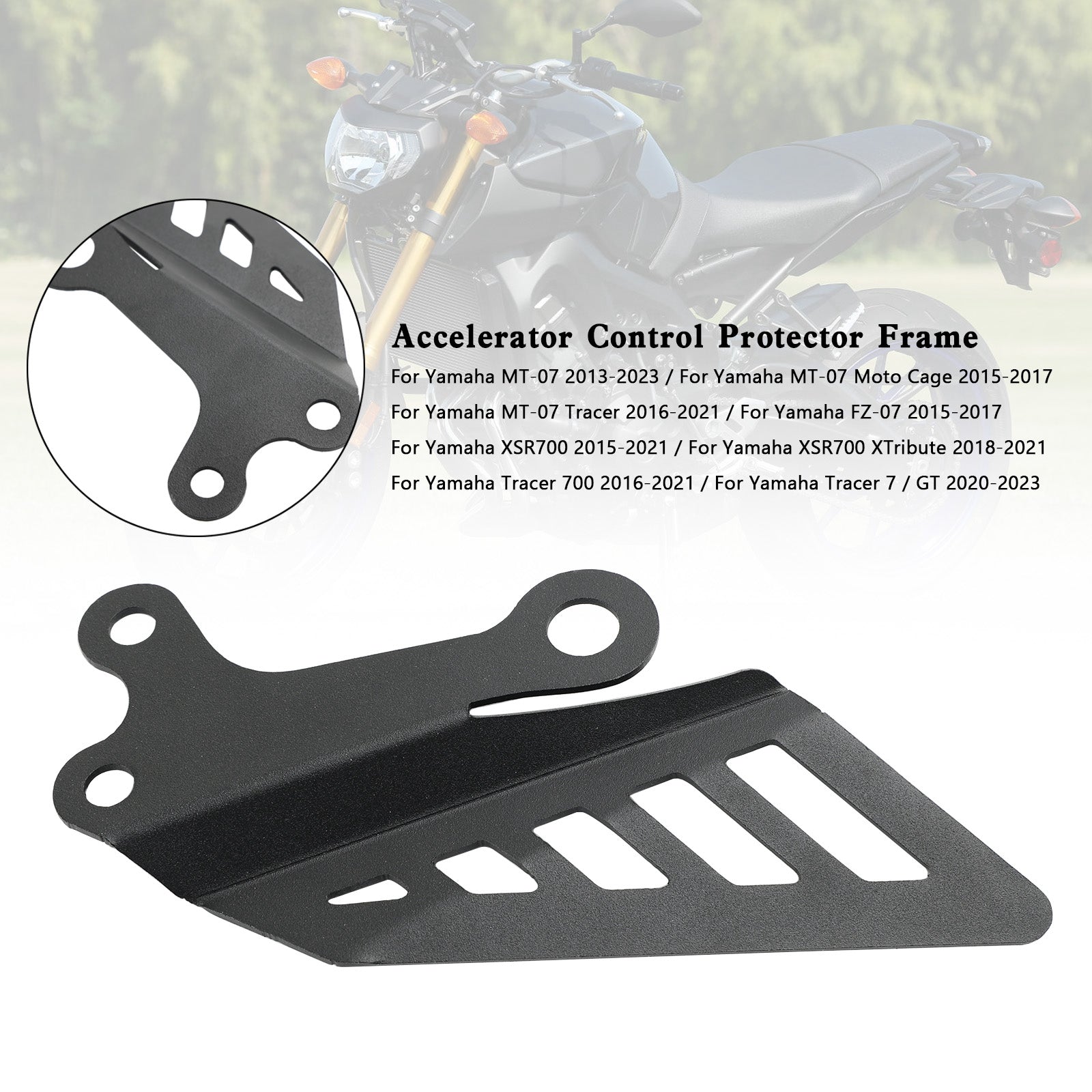 Marco protector de control del acelerador para Yamaha MT-07 FZ07 XSR700 Tracer 700